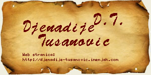 Đenadije Tušanović vizit kartica